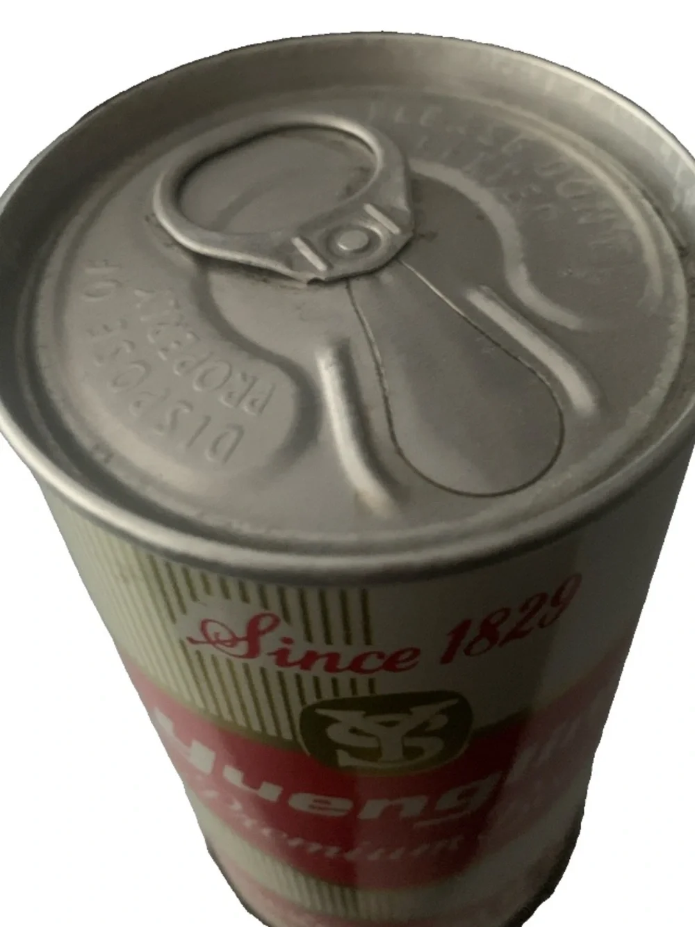 Vintage Beer Can Yuengling Premium Beer Gold Stripe Pull Tab Empty Steel Can